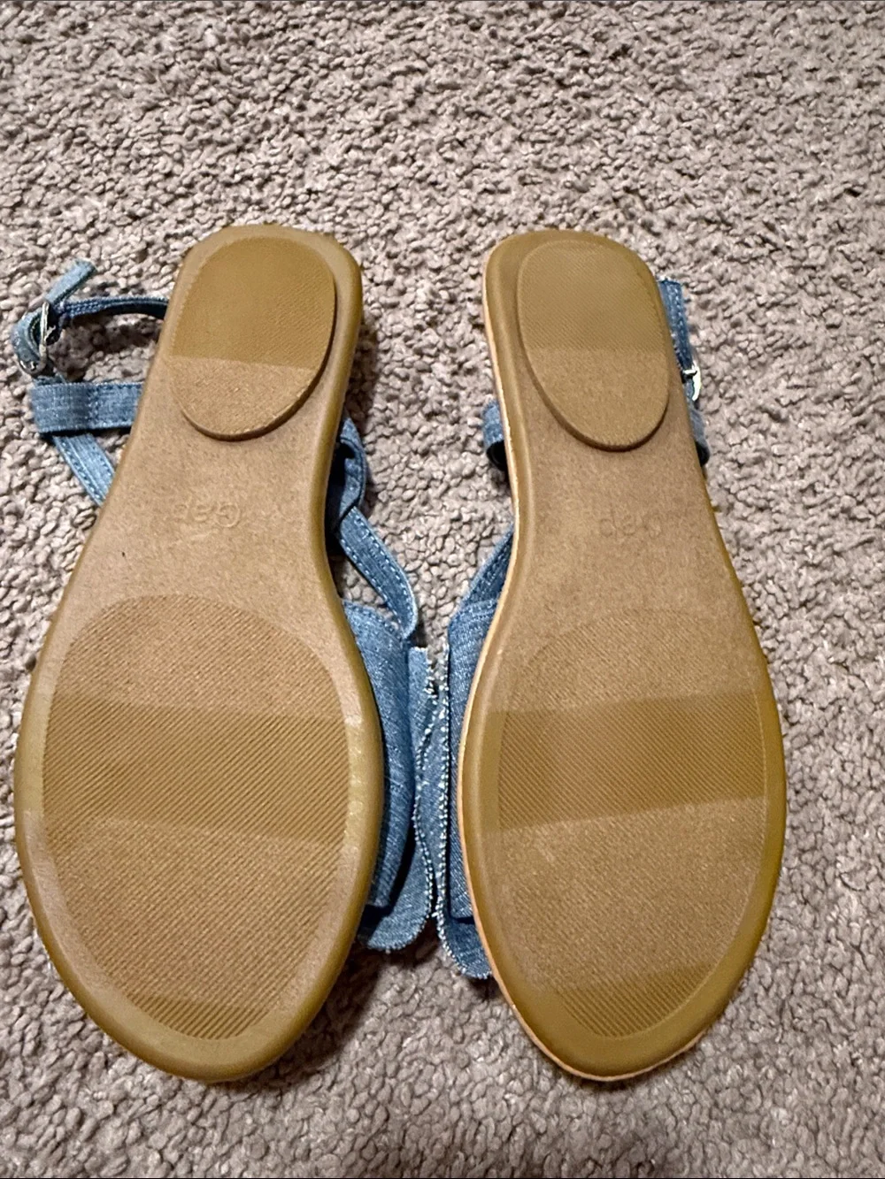 GAP Denim Bow Slingback Sandals in Blue